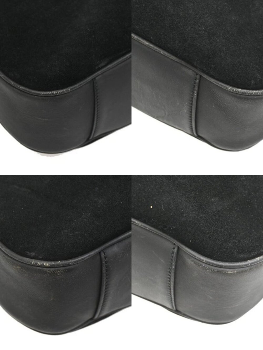 GUCCI Logo Bamboo 2Way Shoulder Hand Bag Suede Leather Black GHW Italy 38ZA308 - Picture 7 of 15
